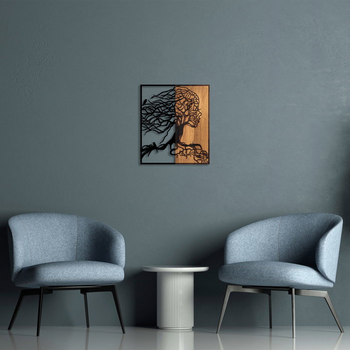 Wallity Tree Woman - 290 Escultura de pared Negro y Nogal Wallity Tree Woman - 290 Escultura de pared Negro y Nogal